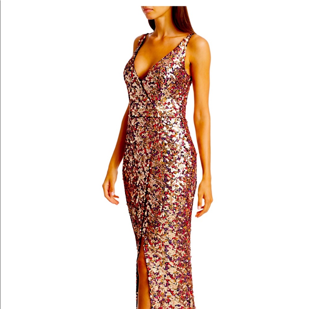 ML Monique Lhuillier Sequin Dress